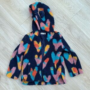 Tucker + Tate Multicolor Heart Fleece Puffer Jacket
